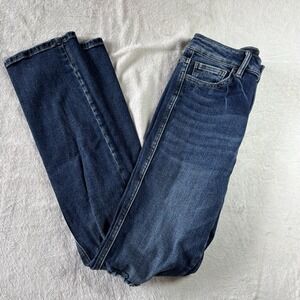 flying monkey Women's Jeans Distressed Size 29 Medium Wash Stretch , tapered Cut
